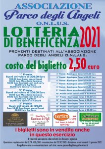 Lotteria di beneficenza 2021 Parco degli Angeli ONLUS