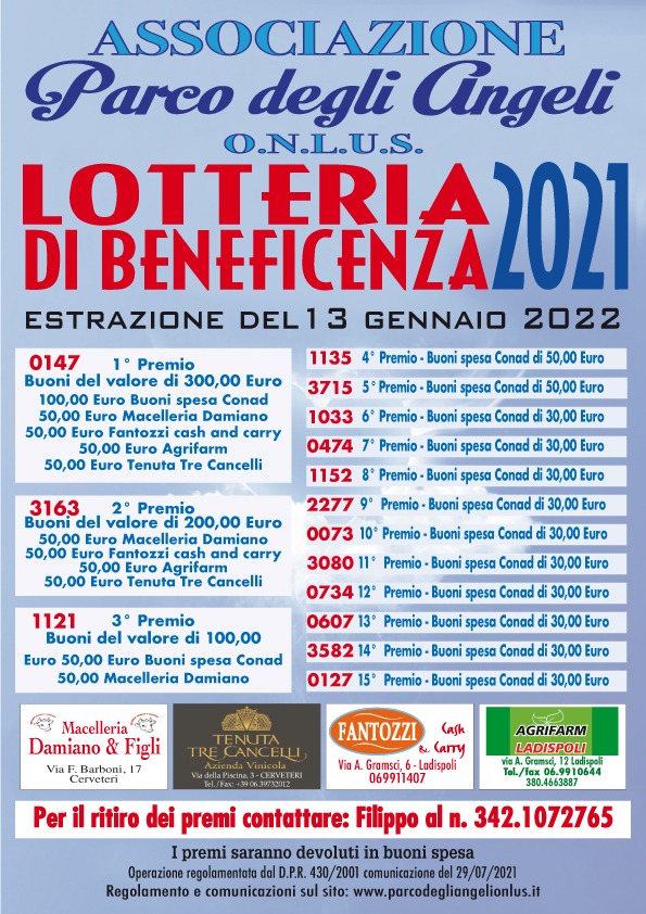 Biglietti vincenti lotteria 2021